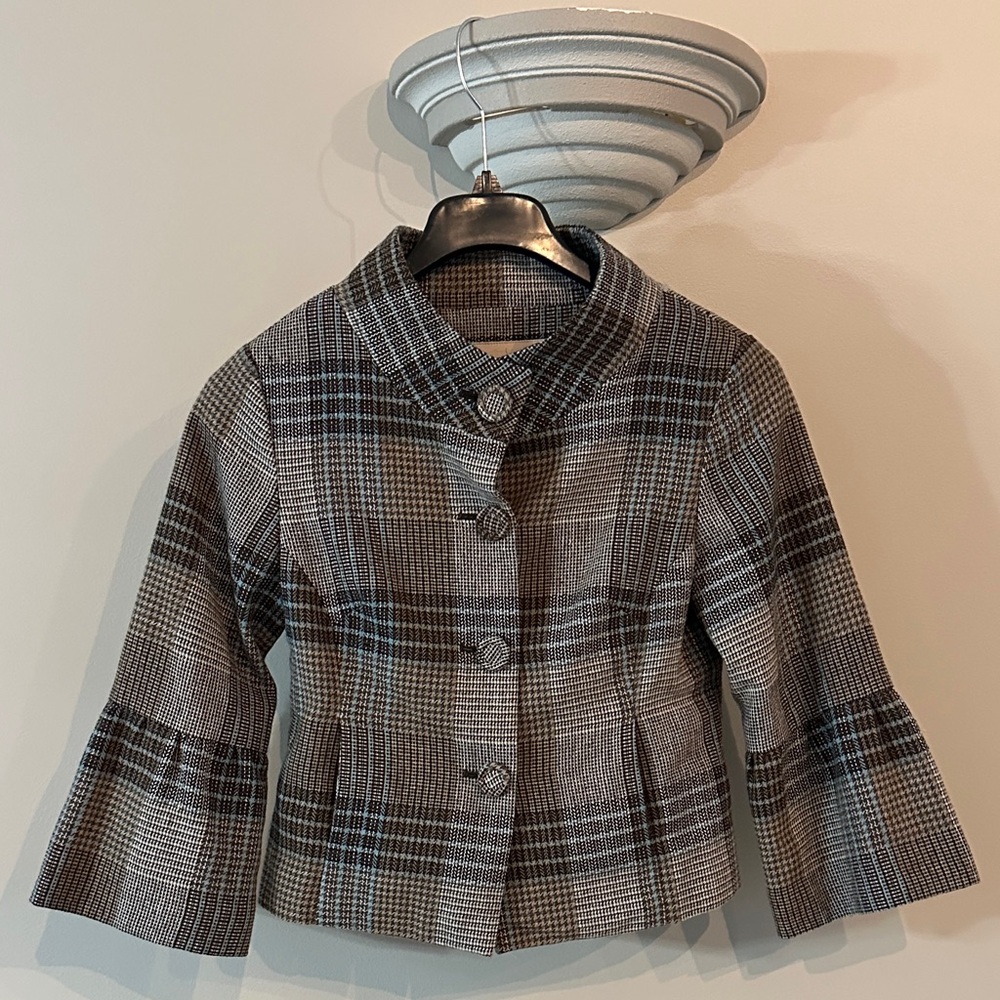 LAL women’s wool blend Plaid Jacket